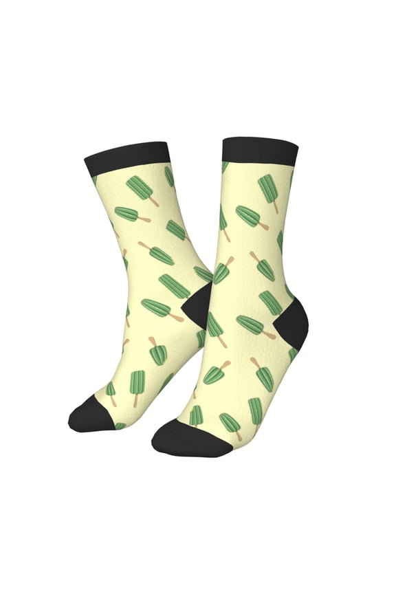 Kids Girls Boys Socks - Cactus Popsicle Comfort Breathable Crew Socks for Boys Girls Kids, Soft Athletic Running Socks for Boys Socks 6-10 Years Old