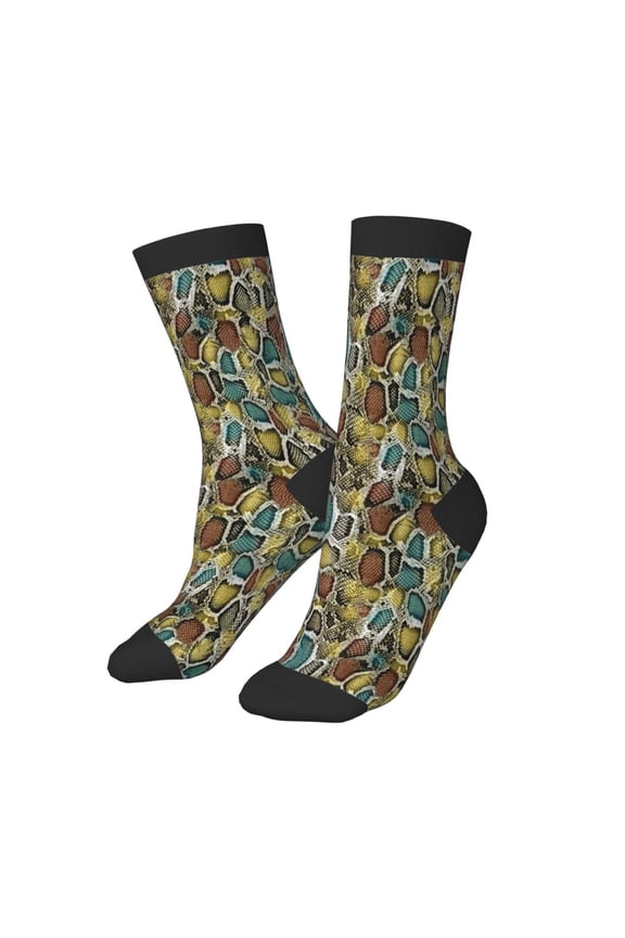 Kids Girls Boys Socks - Camouflage snake Print Comfort Breathable Crew Socks for Boys Girls Kids, Soft Athletic Running Socks for Boys Socks 6-10 Years Old