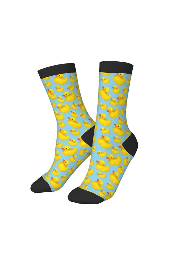 Kids Girls Boys Socks - Cartoon Cute Duck_C Comfort Breathable Crew Socks for Boys Girls Kids, Soft Athletic Running Socks for Boys Socks 6-10 Years Old