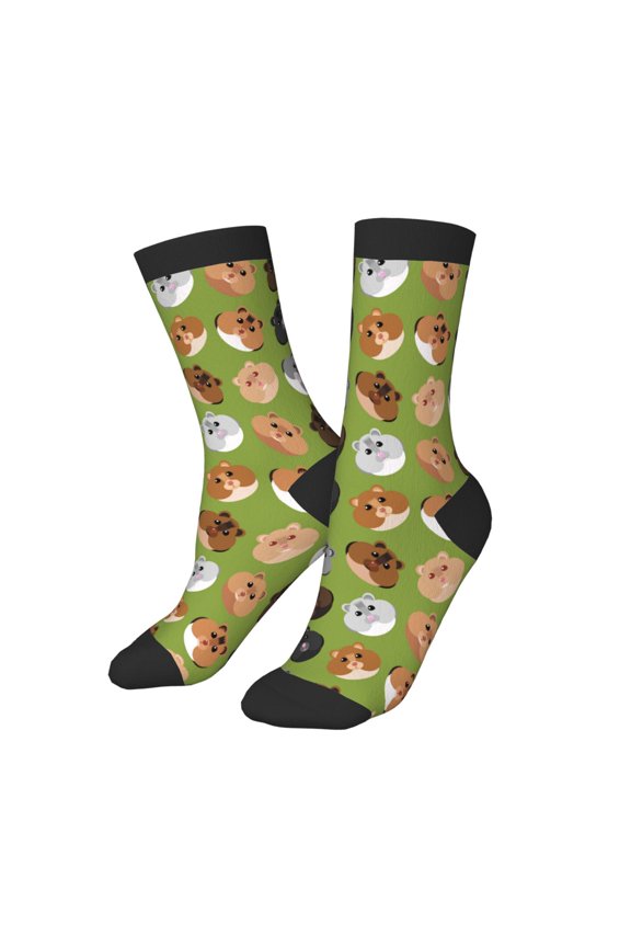 Kids Girls Boys Socks - Cartoon Cute Hamster Face Comfort Breathable Crew Socks for Boys Girls Kids, Soft Athletic Running Socks for Boys Socks 6-10 Years Old