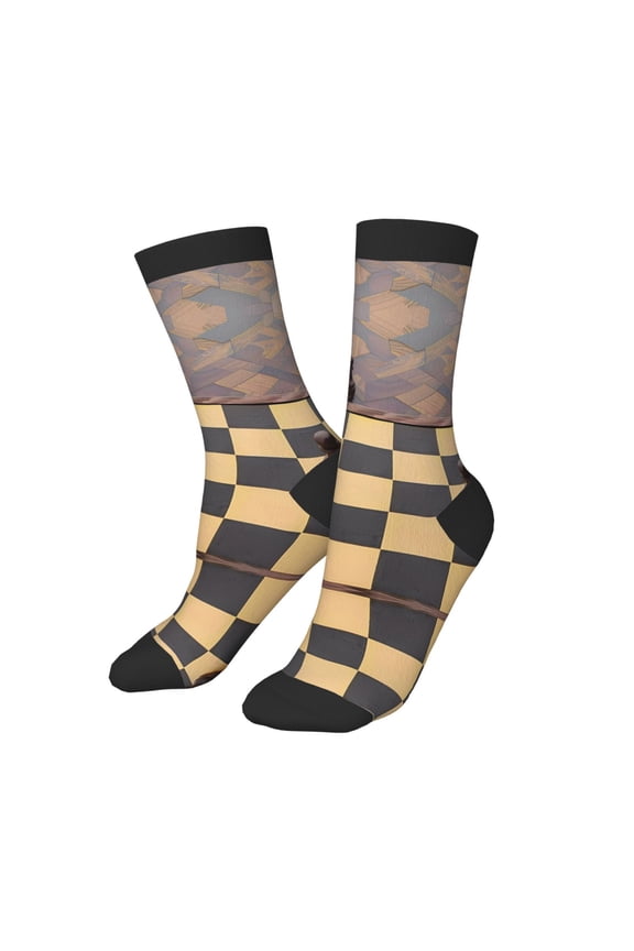 Kids Girls Boys Socks - Chess Board With Pawns Comfort Breathable Crew Socks for Boys Girls Kids, Soft Athletic Running Socks for Boys Socks 6-10 Years Old