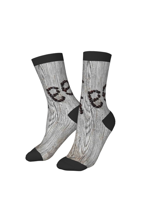 Kids Girls Boys Socks - Coffee Beans On Board Comfort Breathable Crew Socks for Boys Girls Kids, Soft Athletic Running Socks for Boys Socks 6-10 Years Old