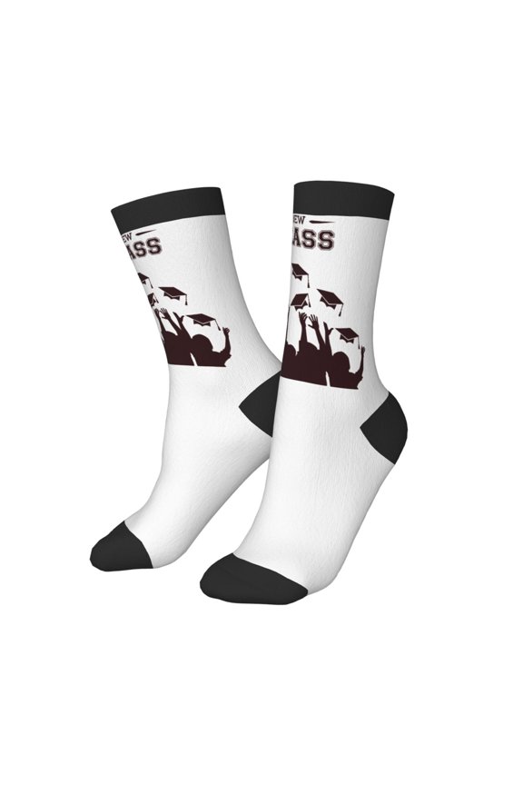 Kids Girls Boys Socks - Congratulation New Class Comfort Breathable Crew Socks for Boys Girls Kids, Soft Athletic Running Socks for Boys Socks 6-10 Years Old