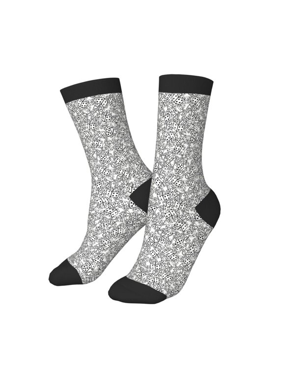 Kids Girls Boys Socks - Dice Cubes Comfort Breathable Crew Socks for Boys Girls Kids, Soft Athletic Running Socks for Boys Socks 6-10 Years Old