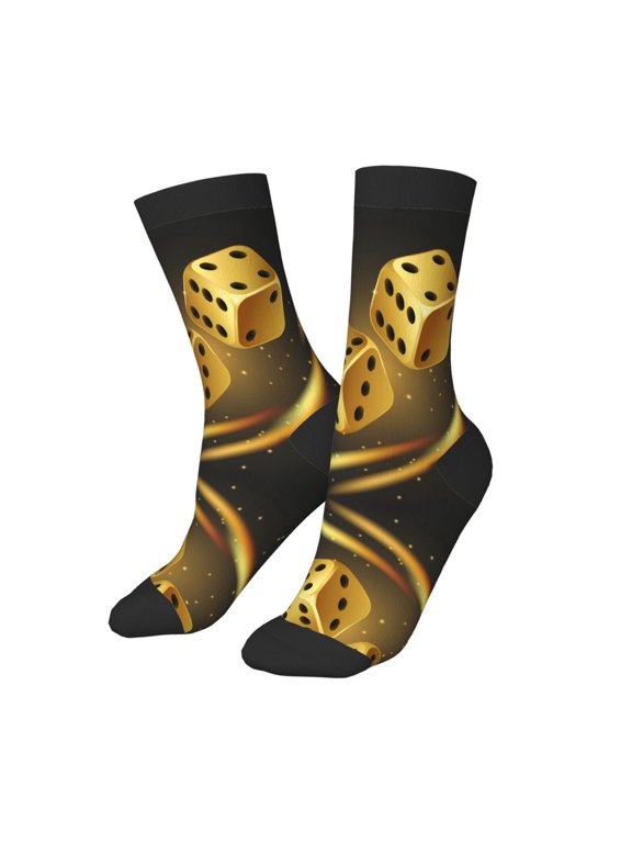 Kids Girls Boys Socks - Golden Dice Comfort Breathable Crew Socks for Boys Girls Kids, Soft Athletic Running Socks for Boys Socks 6-10 Years Old