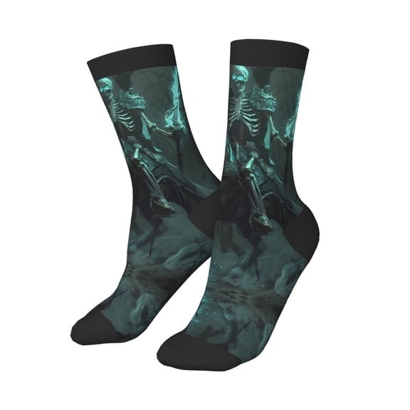 Kids Girls Boys Socks - Halloween Cold Flame Knight Comfort Breathable Crew Socks for Boys Girls Kids, Soft Athletic Running Socks for Boys Socks 6-10 Years Old