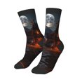 thumbnail image 1 of Kids Girls Boys Socks - Halloween Village Nightscape Comfort Breathable Crew Socks for Boys Girls Kids, Soft Athletic Running Socks for Boys Socks 6-10 Years Old, 1 of 6