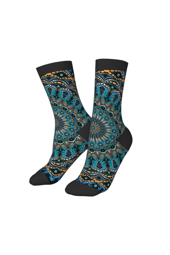 Kids Girls Boys Socks - Mandala j Comfort Breathable Crew Socks for Boys Girls Kids, Soft Athletic Running Socks for Boys Socks 6-10 Years Old