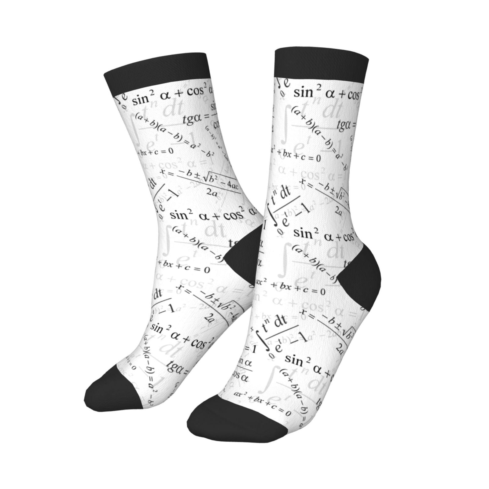 Kids Girls Boys Socks - Math Print formula Comfort Breathable Crew ...