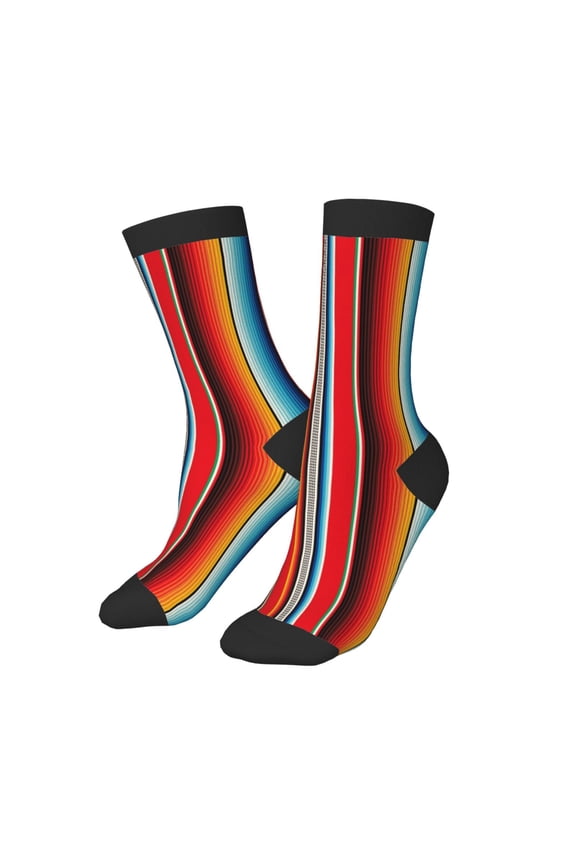 Kids Girls Boys Socks - Mexican Serape Blanket Stripes Comfort Breathable Crew Socks for Boys Girls Kids, Soft Athletic Running Socks for Boys Socks 6-10 Years Old