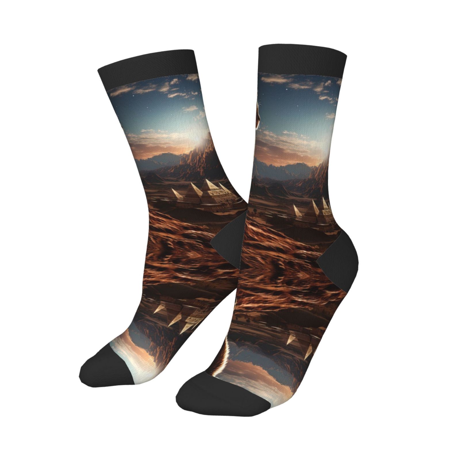Kids Girls Boys Socks - Pyramid Desert Cat Breathable Athletic Crew ...
