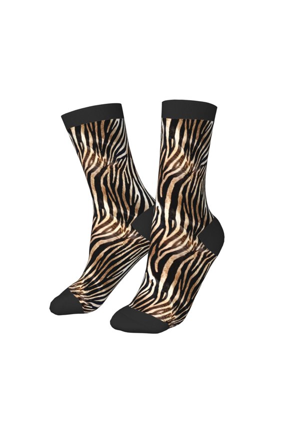 Kids Girls Boys Socks - Realistic Zebra print cool Comfort Breathable Crew Socks for Boys Girls Kids, Soft Athletic Running Socks for Boys Socks 6-10 Years Old