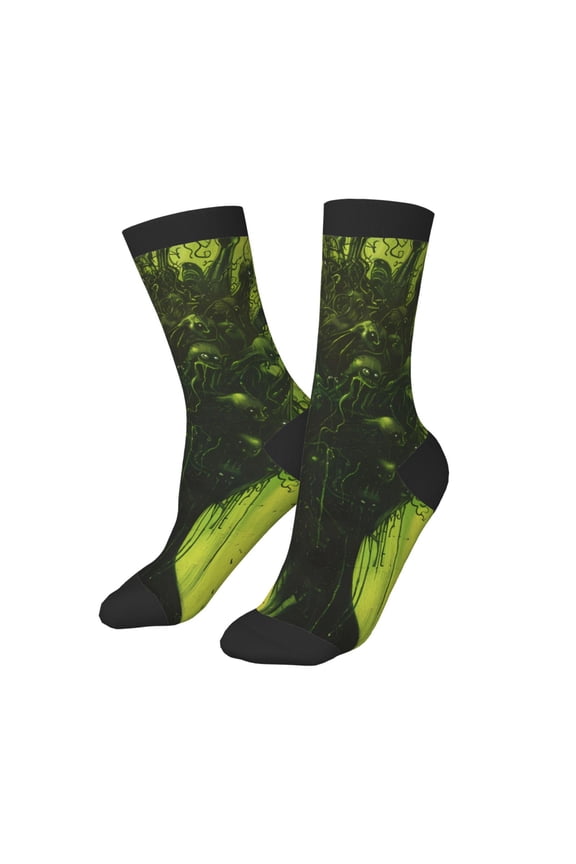 Kids Girls Boys Socks - Screaming Horror Art Comfort Breathable Crew Socks for Boys Girls Kids, Soft Athletic Running Socks for Boys Socks 6-10 Years Old