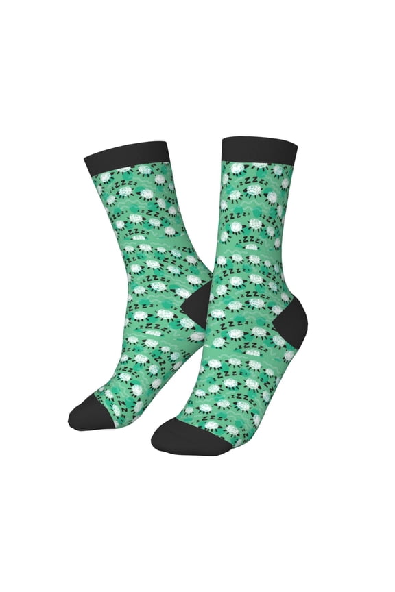 Kids Girls Boys Socks - Sheep Zzz Comfort Breathable Crew Socks for Boys Girls Kids, Soft Athletic Running Socks for Boys Socks 6-10 Years Old