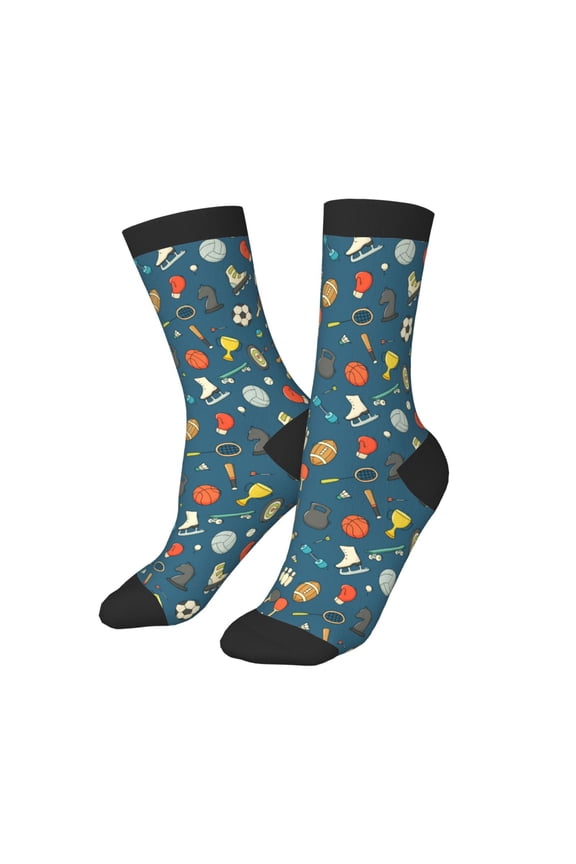 Kids Girls Boys Socks - Sports Ball Comfort Breathable Crew Socks for Boys Girls Kids, Soft Athletic Running Socks for Boys Socks 6-10 Years Old