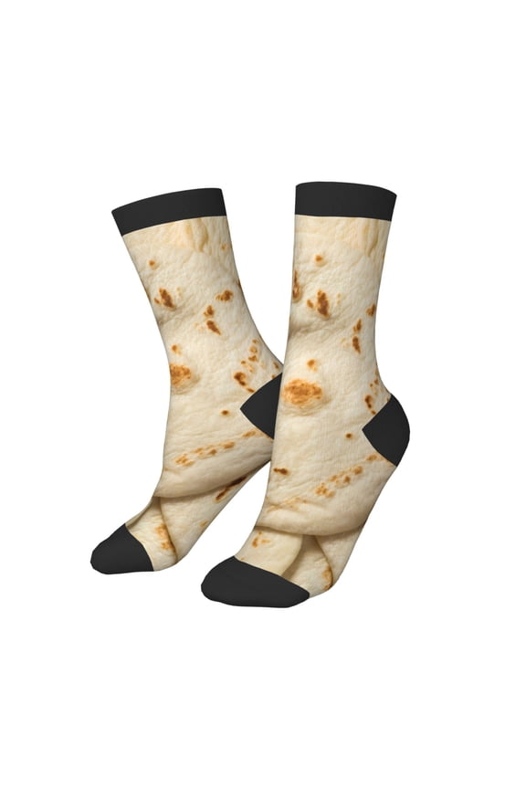 Kids Girls Boys Socks - Taco Tortillas Comfort Breathable Crew Socks for Boys Girls Kids, Soft Athletic Running Socks for Boys Socks 6-10 Years Old