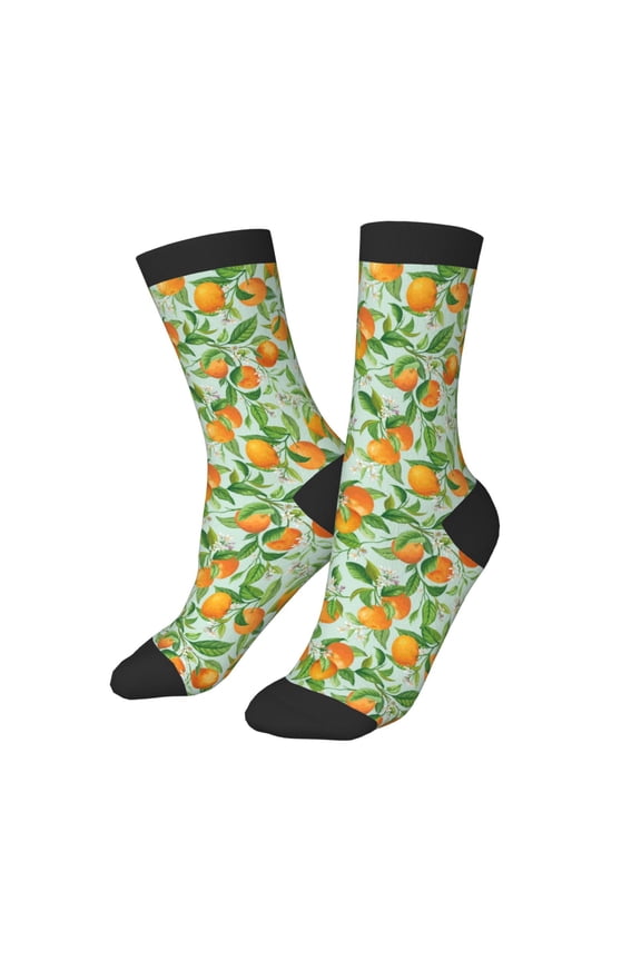 Kids Girls Boys Socks - Tangerine Comfort Breathable Crew Socks for Boys Girls Kids, Soft Athletic Running Socks for Boys Socks 6-10 Years Old
