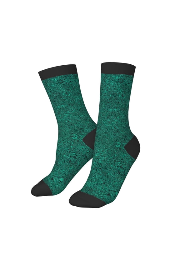 Kids Girls Boys Socks - Teal Marble Comfort Breathable Crew Socks for Boys Girls Kids, Soft Athletic Running Socks for Boys Socks 6-10 Years Old