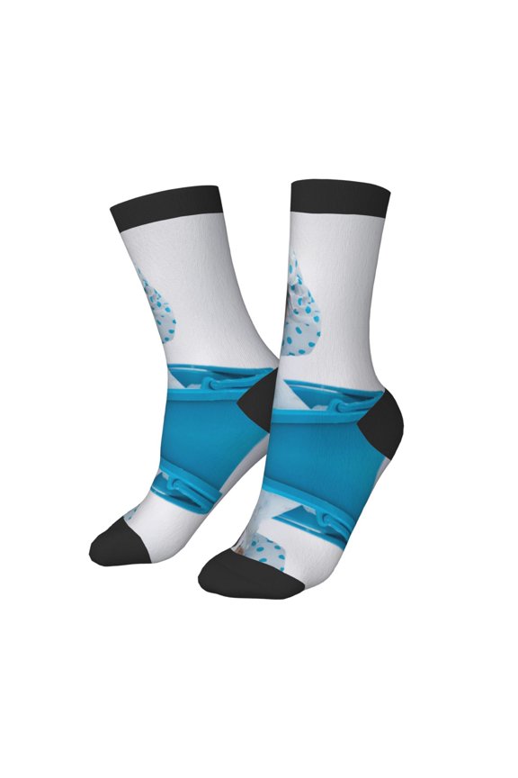 Kids Girls Boys Socks - Terrier Takes A Bath With Shower Cap Comfort Breathable Crew Socks for Boys Girls Kids, Soft Athletic Running Socks for Boys Socks 6-10 Years Old