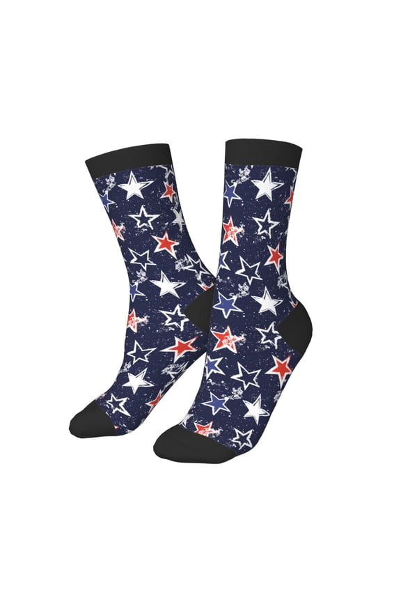 Kids Girls Boys Socks - USA Stars Comfort Breathable Crew Socks for Boys Girls Kids, Soft Athletic Running Socks for Boys Socks 6-10 Years Old