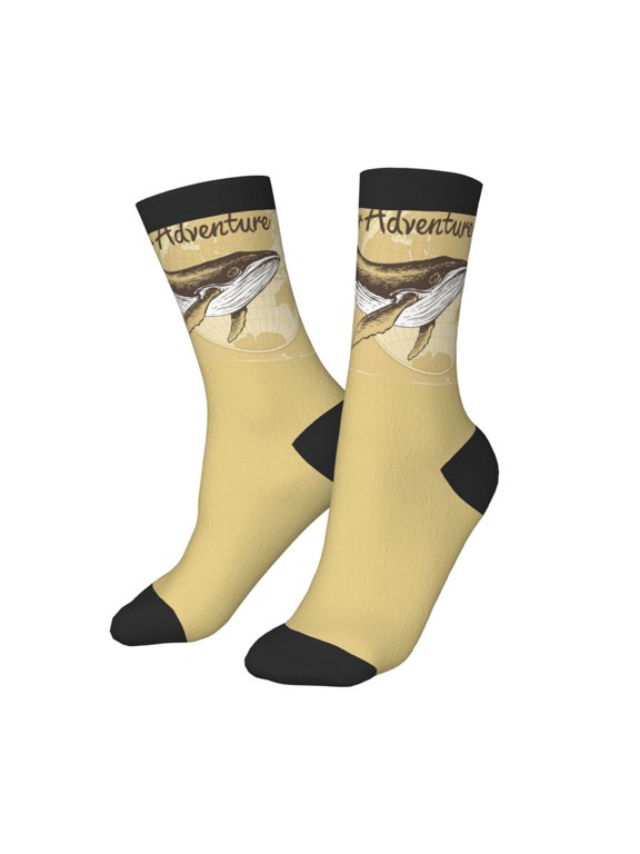 Kids Girls Boys Socks - We Live for Adventure Comfort Breathable Crew Socks for Boys Girls Kids, Soft Athletic Running Socks for Boys Socks 6-10 Years Old