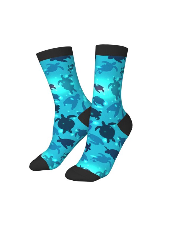 Kids Girls Boys Socks - World Turtle Day Comfort Breathable Crew Socks for Boys Girls Kids, Soft Athletic Running Socks for Boys Socks 6-10 Years Old
