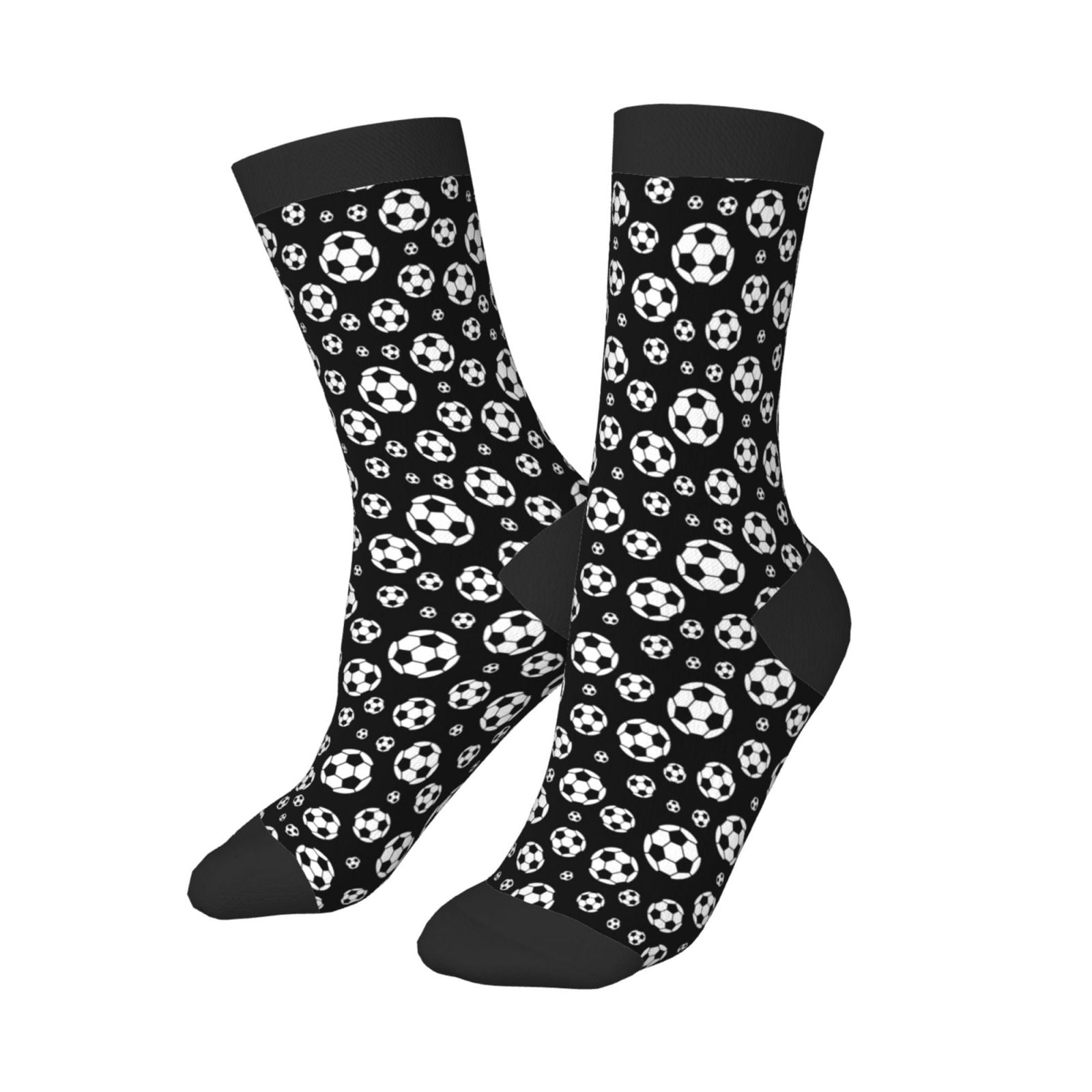 ZHBWAL Kids Girls Boys Socks - black soccer ball Football Comfort Breathable Crew Socks for Boys Girls Kids, Soft Athletic Running Socks for Boys Socks 6-10 Years Old