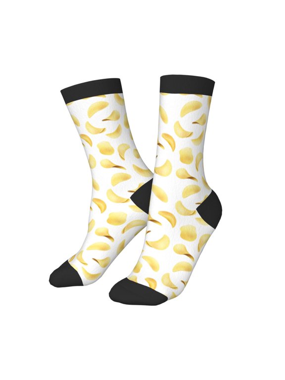 Kids Girls Boys Socks - potato chips Comfort Breathable Crew Socks for Boys Girls Kids, Soft Athletic Running Socks for Boys Socks 6-10 Years Old