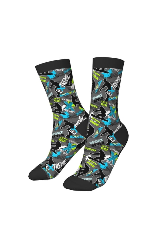 Kids Girls Boys Socks - sport sonw board Comfort Breathable Crew Socks for Boys Girls Kids, Soft Athletic Running Socks for Boys Socks 6-10 Years Old