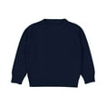 thumbnail image 1 of Kids Girls and Boys Solid Color Long Sleeve Cotton Knit Sweater for Ages 1-8, Comfortable Casual Wear for Parties, Everyday Use, Autumn and Winter Fashion Navy 3-4Years, 1 of 5