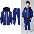 thumbnail image 1 of Kids Girls Boys Sweatsuit Set,2 Piece Long Sleeve Full ZipBlue Sweatshirt Jogger Set Winter Clothes 9-10 Years Old Girl Clothes, 1 of 6