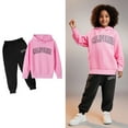 thumbnail image 1 of Kids Girls Boys Sweatsuit Set,2 Piece Long Sleeve Letter Pattern Hooded Sweatsuits Pullover and Sweatpants Warm Fall Winter Clothes Boys' Tracksuits 7-8 Years, 1 of 3