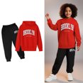 thumbnail image 1 of Kids Girls Boys Sweatsuit Set,2 Piece Long Sleeve Letter Pattern Pullover Hoodie Sweatshirt Jogging Pants Warm Fall Winter Clothes Size 9-10 Years Girls Clothes, 1 of 3