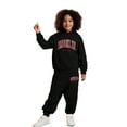 thumbnail image 1 of Kids Girls Boys Sweatsuit Set 2PC Long Sleeve Letter Graphic Tracksuit Pullover Hoodie and Jogger Pants Fall Clothes Hoodie Set 4-5 Years, 1 of 3