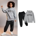 thumbnail image 1 of Kids Girls Boys Sweatsuit Set,2PC Long Sleeve Letter Pattern Basic Hoodie Jogger Set Fall Winter Clothes Kids Girl Trendy Clothes 5-6 Years, 1 of 3