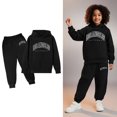 thumbnail image 1 of Kids Girls Boys Sweatsuit Set,2PC Long Sleeve Letter Pattern Basic Hoodie and Sweatpants Warm Fall Winter Clothes Girls Matching Sets 3-4 Years, 1 of 3