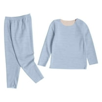 Kids Girls Boys Thermal Set Warm Long Johns Base Layer Mock Neck Underwear Long Sleeve T-Shirt with Pants Sets