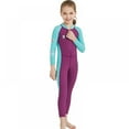thumbnail image 1 of Kids Girls Boys UV Protection Swimsuits 2.5mm Neoprene Keep Warm Wetsuit Long Sleeves Diving Suits, 1 of 9