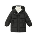 thumbnail image 1 of Kids Girls Boys Winter Jacket - Weather Resistant Hooded Quilted Puffer Parka Girls Jacket - Lightweight Warm Winter Coat Black 7-8 Years, 1 of 7