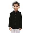 thumbnail image 1 of Kids Girls Button Down Shirts Black Long Sleeve Shirt Dress Shirt Boys Formal Shirt Toddler Shirts Boys 8-9 Years, 1 of 4