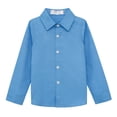 thumbnail image 1 of Kids Boys Button Down Shirts Boy Sky Blue Button Down Shirt Boys Formal Outfit School Shirt for Toddler Boy 8-9 Years, 1 of 4