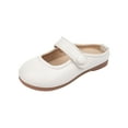thumbnail image 1 of Kids Girls Casual Backless Dress Shoes Toddler Breathable Princess Shoes Fashion Leather Non Slip Slide Shoes, 1 of 7