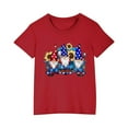 thumbnail image 1 of Kids Girls Casual Patriotic Tshirts Cotton Tee Shirts 4th of July USA Flag Graphic Tees Summer Cute T-Shirts Red， 7 Years, 1 of 7