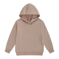 thumbnail image 1 of Kids Girls Casual Solid Long Sleeve Hoodies Cute Oversized Soft Sweatshirt Pullover Tops for Children 2-13 Years, 1 of 4