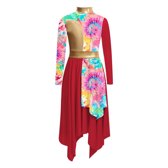 Kids Girls Church Dance Dress Metallic Worship Lyrical Liturgical Praise