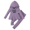 thumbnail image 1 of Kids Girls Clothes Girls Fall Outfits Girls Clothes Fall Girl Outfits 2 Piece Butterfly Pullover Hoodie Sweatshirt Knit Leggings Fall Winter Girl Clothes, 1 of 8
