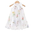 thumbnail image 1 of Kids Girls Clothes Little Girls Tulle Dress 5T Girls Summer Halter Dress 6Y Girls Sleeveless Solid Color Floral Dress White, 1 of 8