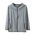 thumbnail image 1 of Kids Girls Cooling Jacket Sun Protection Long Sleeve Hoodie UPF50+ Zipper Raglan Shirts for Hot Weather 11-12 Y, 1 of 5