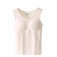 thumbnail image 1 of Kids Girls Cotton Thermal Fleece Lined Underwear Tops Cami Tank Top Warm Base Layer Vest, 1 of 2