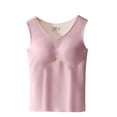 thumbnail image 1 of Kids Girls Cotton Thermal Fleece Lined Underwear Tops Cami Tank Top Warm Base Layer Vest, 1 of 2